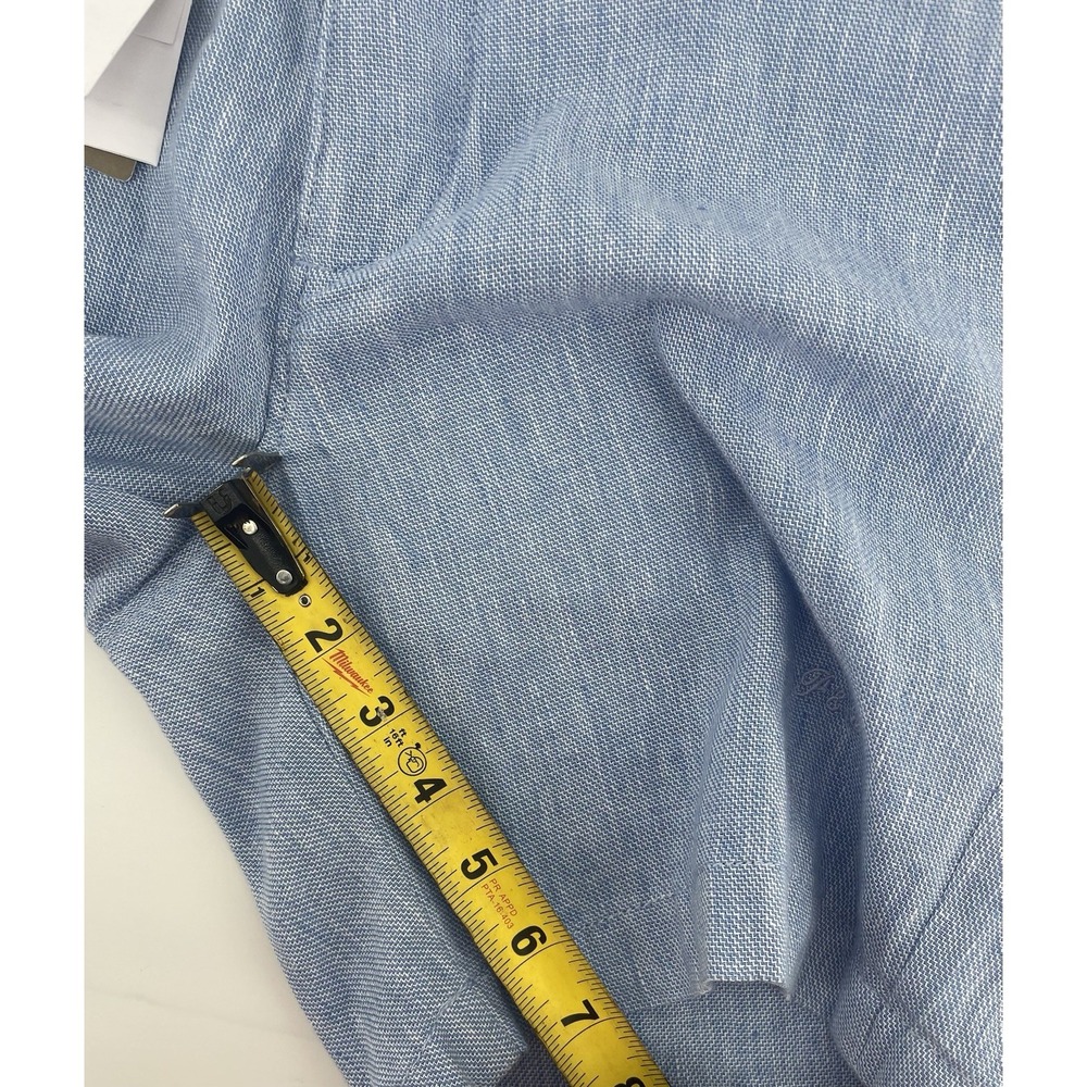 Porter & Ash Premium Collection Linen Blend Shorts Men's Size 30 Light Blue NWT - Picture 10 of 10